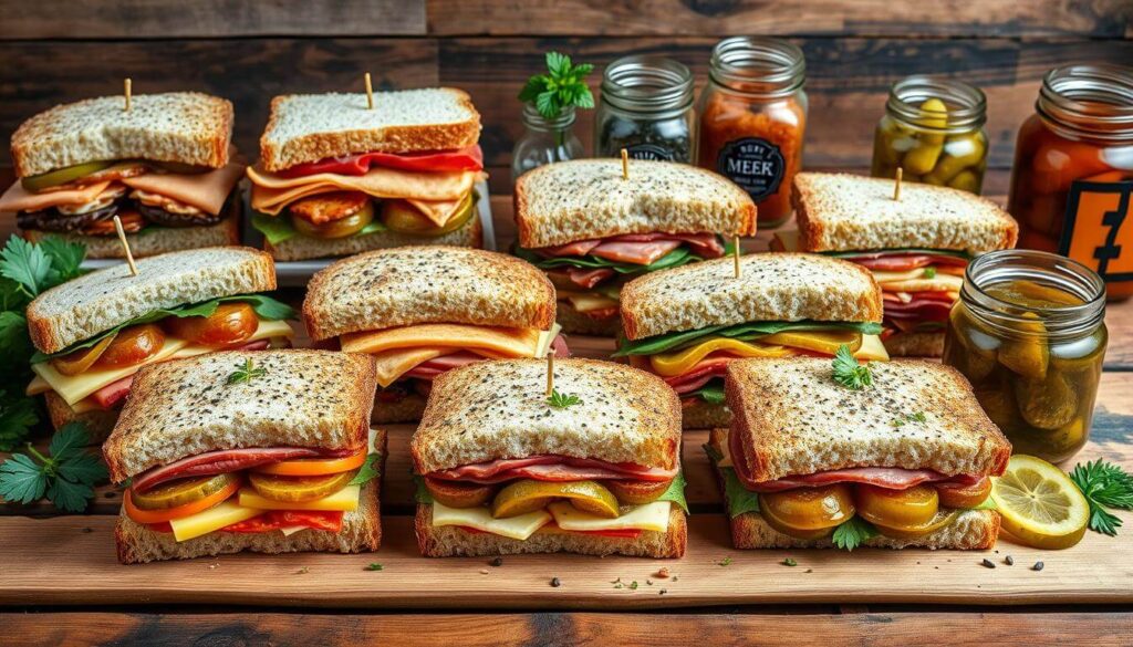 Meat and Pickle Sandwich with Caramelized Onions