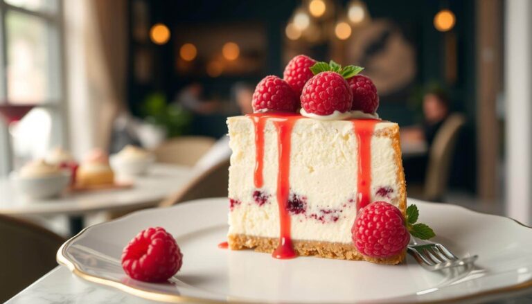 White Chocolate Raspberry Cheesecake | Decadent Dessert