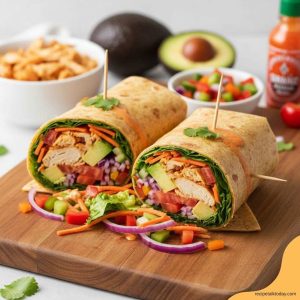 chicken wrap with simple ingredients