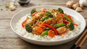 Chicken Stir Fry Without Oyster Sauce served