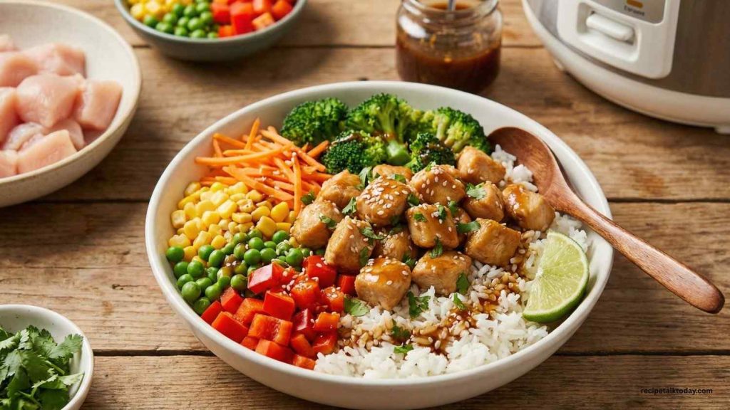 Chicken rice bowl recipe