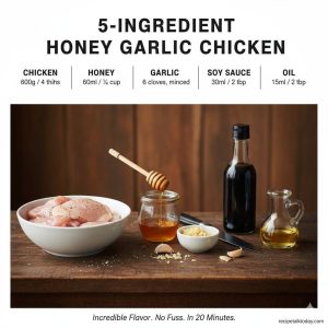 Honey Garlic Chicken with 5 Ingredients