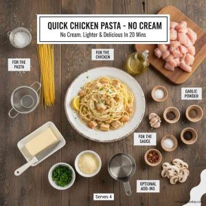Easy Chicken Pasta Without Cream