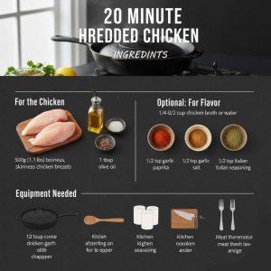 Quick Shredded Chicken in Pan