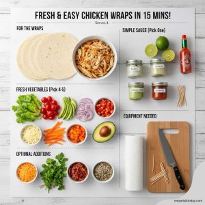 chicken wrap with simple ingredients