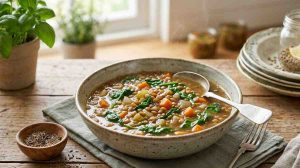 Lentil Soup with Spinach