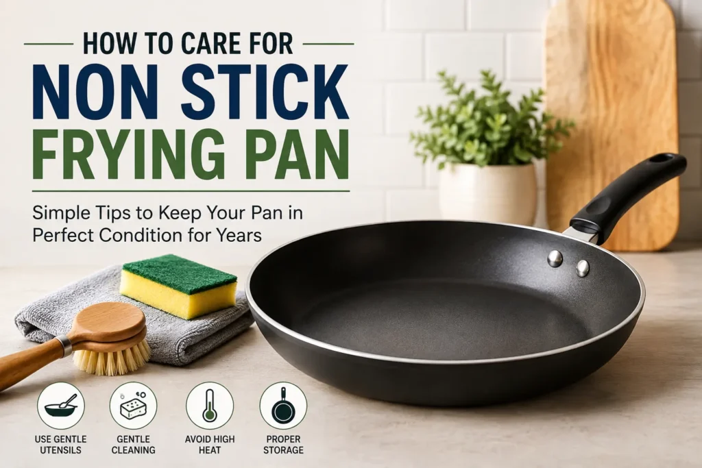 how to care for non stick frying pan