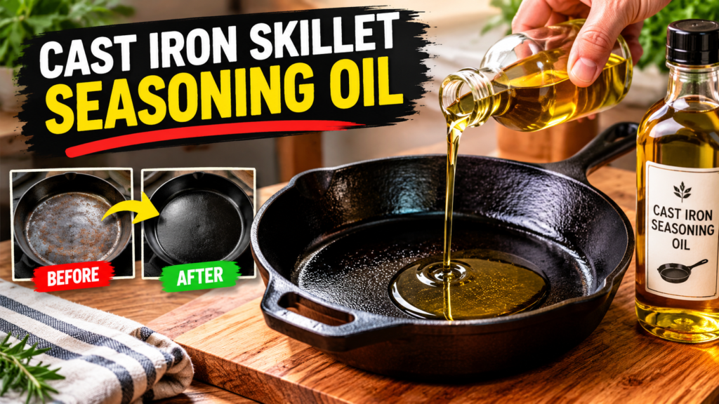Cast Iron Skillet Seasoning Oil
