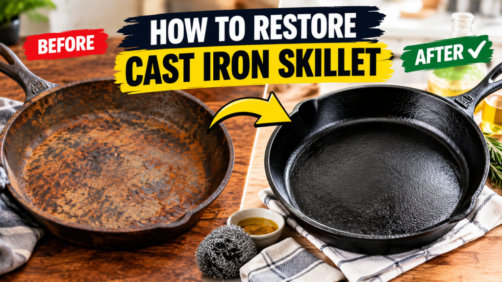 How to Restore Cast Iron Skillet