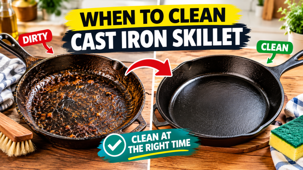 When to Clean Cast Iron Skillet