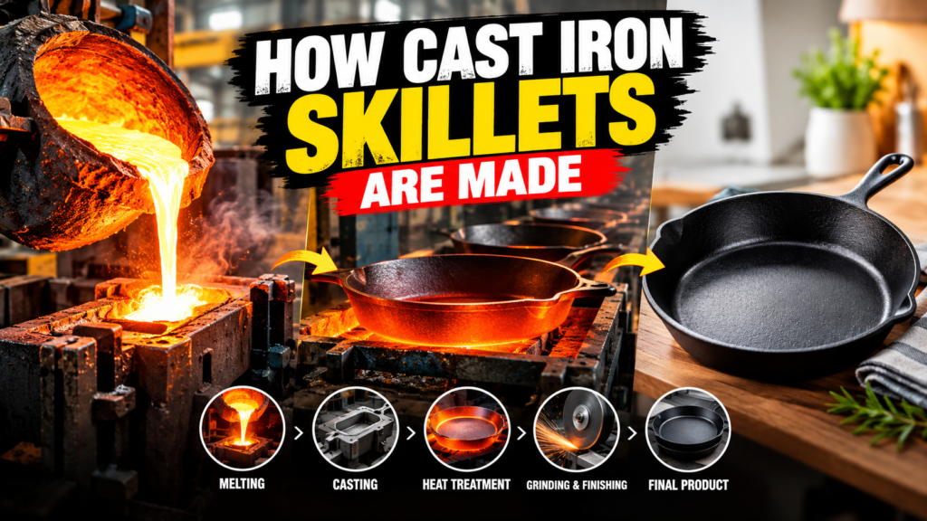 how cast iron skillets are made